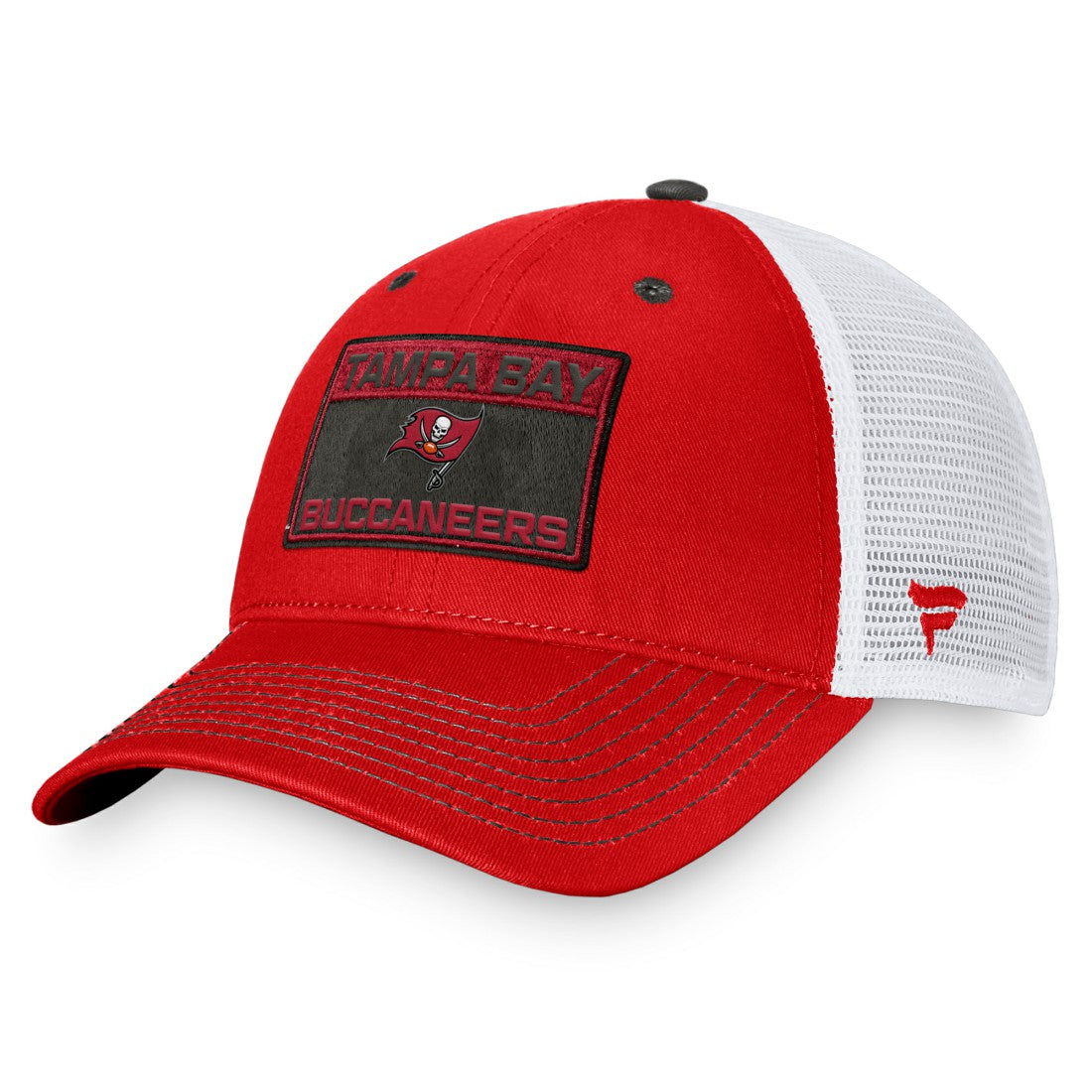 Tampa Bay Buccaneers Fundamentals Trucker Adjustable Hat Red/White - Fanatics