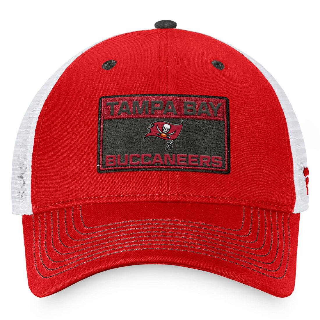 Tampa Bay Buccaneers Fundamentals Trucker Adjustable Hat Red/White - Fanatics