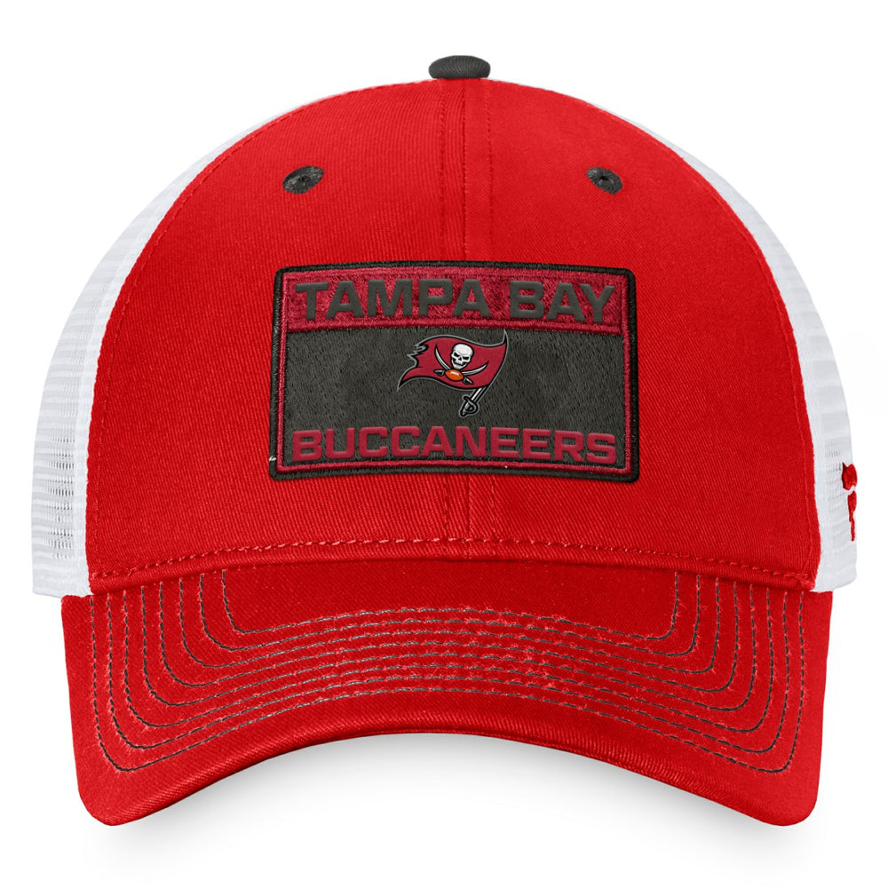 Tampa Bay Buccaneers Fundamentals Trucker Adjustable Hat Red/White - Fanatics