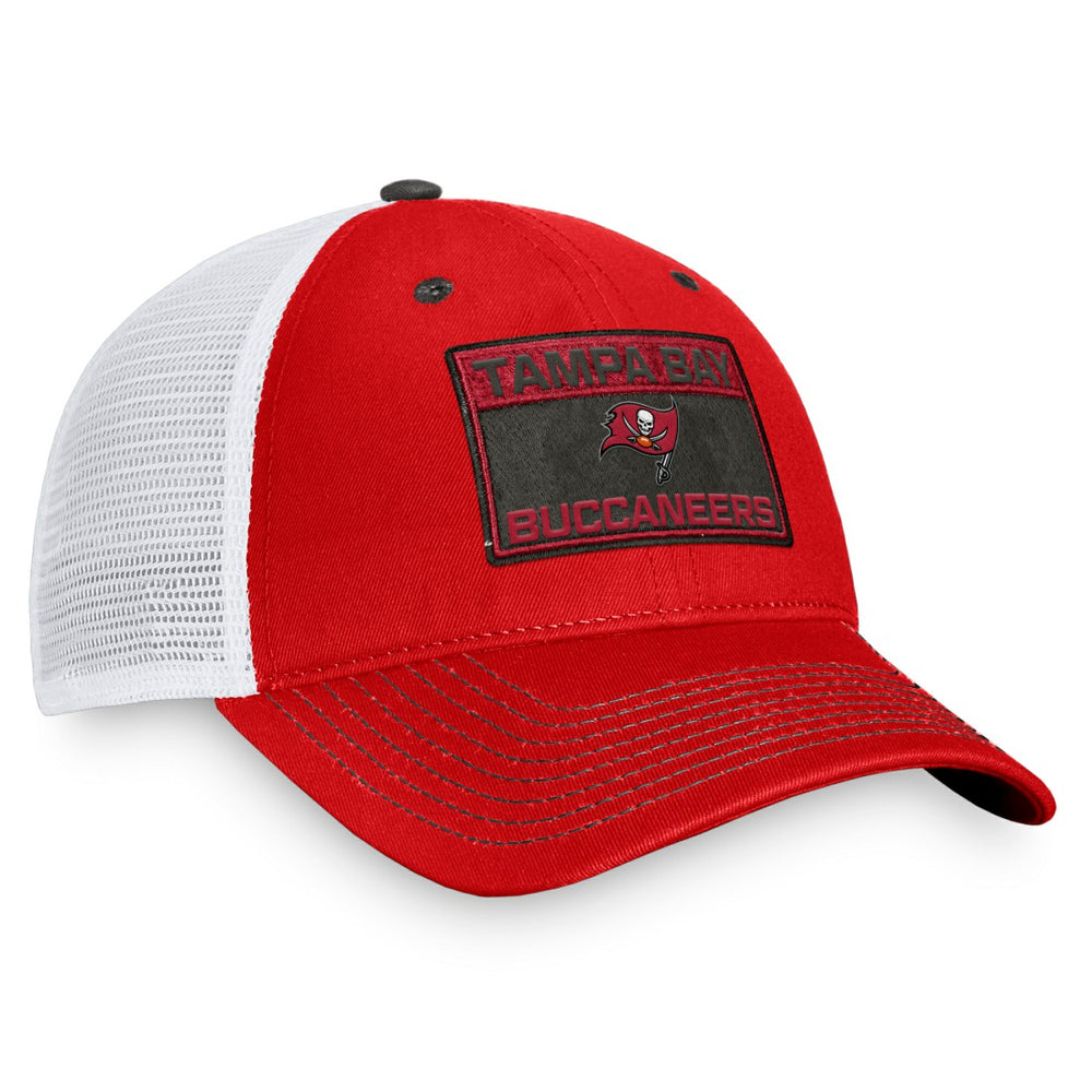Tampa Bay Buccaneers Fundamentals Trucker Adjustable Hat Red/White - Fanatics