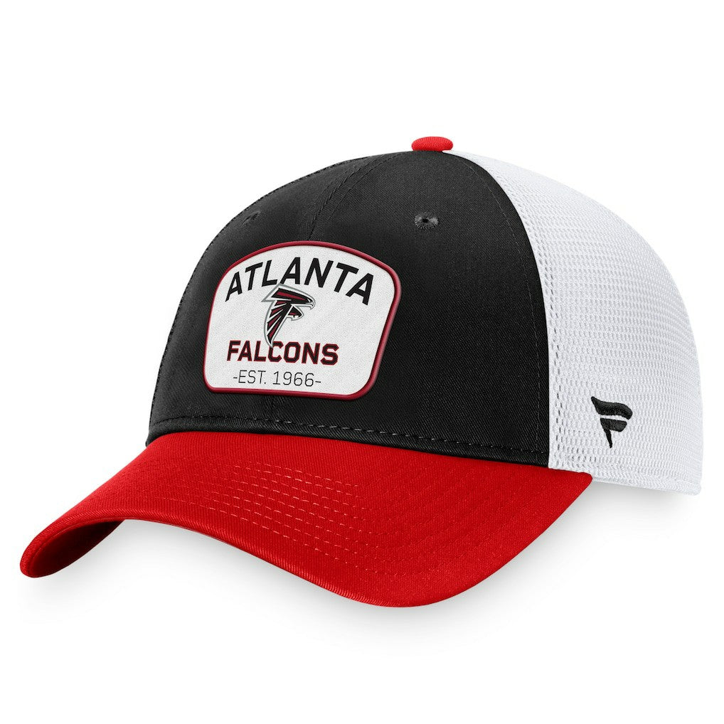 Atlanta Falcons Fundamentals Two-Tone Trucker Adjustable Hat Black/White - Fanatics