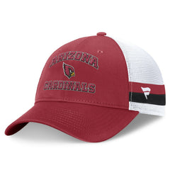 Arizona Cardinals Fundamentals Side Stripe Trucker Adjustable Hat Cardinal/White - Fanatics