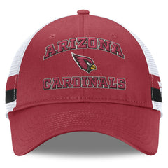 Arizona Cardinals Fundamentals Side Stripe Trucker Adjustable Hat Cardinal/White - Fanatics