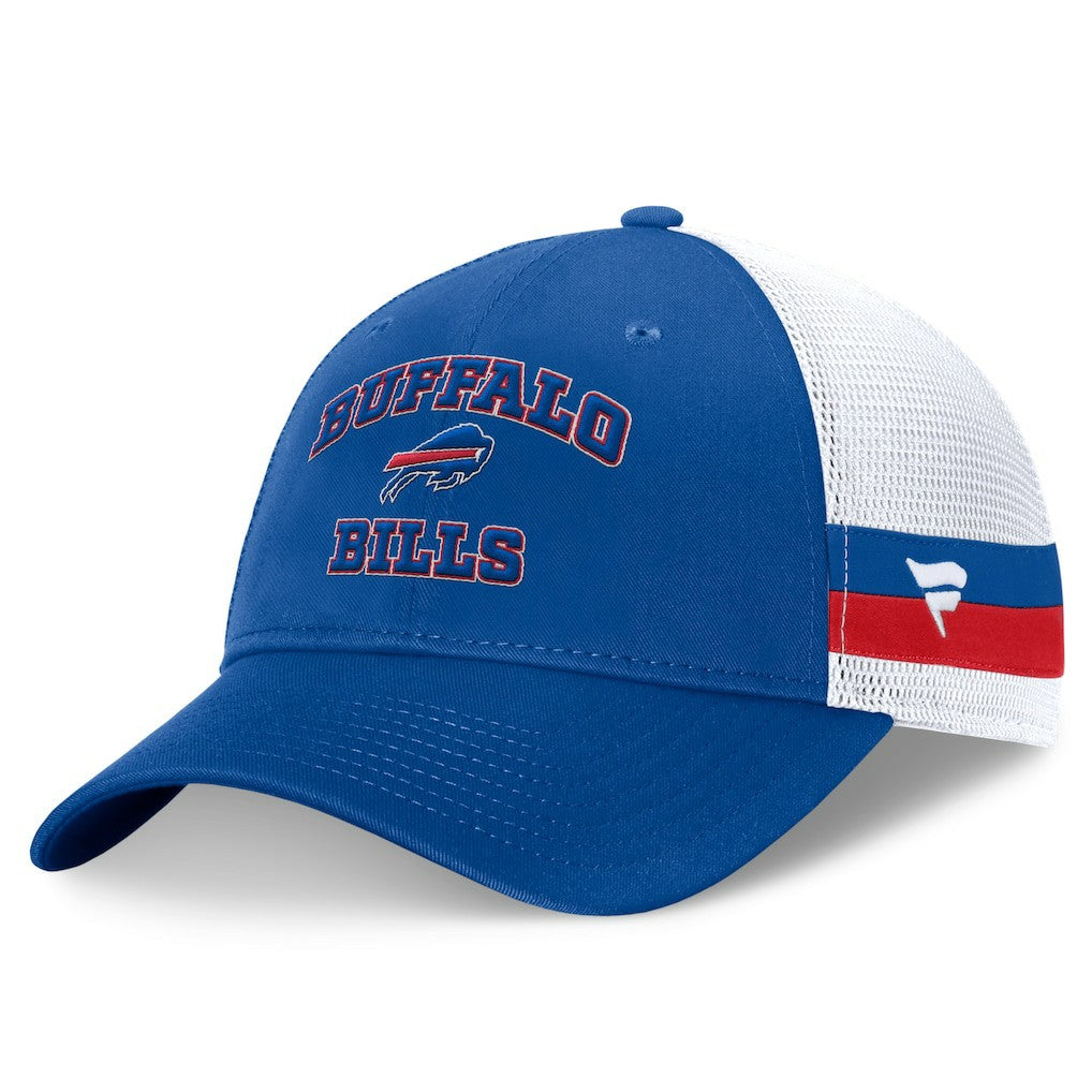 Buffalo Bills Fundamentals Side Stripe Trucker Adjustable Hat Royal/White - Fanatics