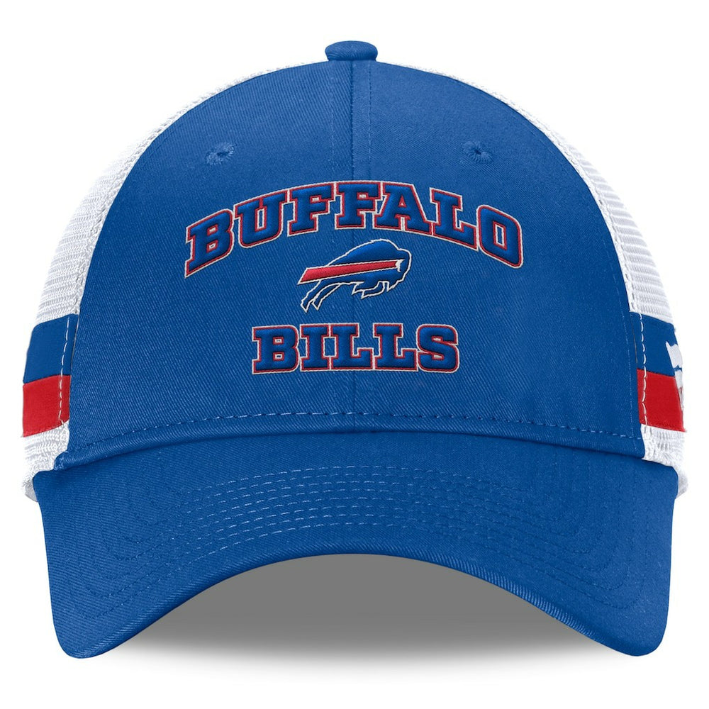 Buffalo Bills Fundamentals Side Stripe Trucker Adjustable Hat Royal/White - Fanatics