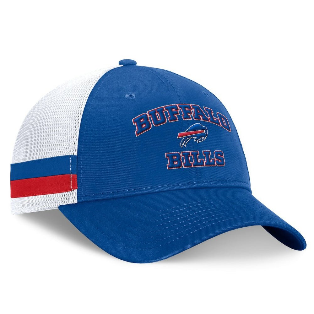 Buffalo Bills Fundamentals Side Stripe Trucker Adjustable Hat Royal/White - Fanatics