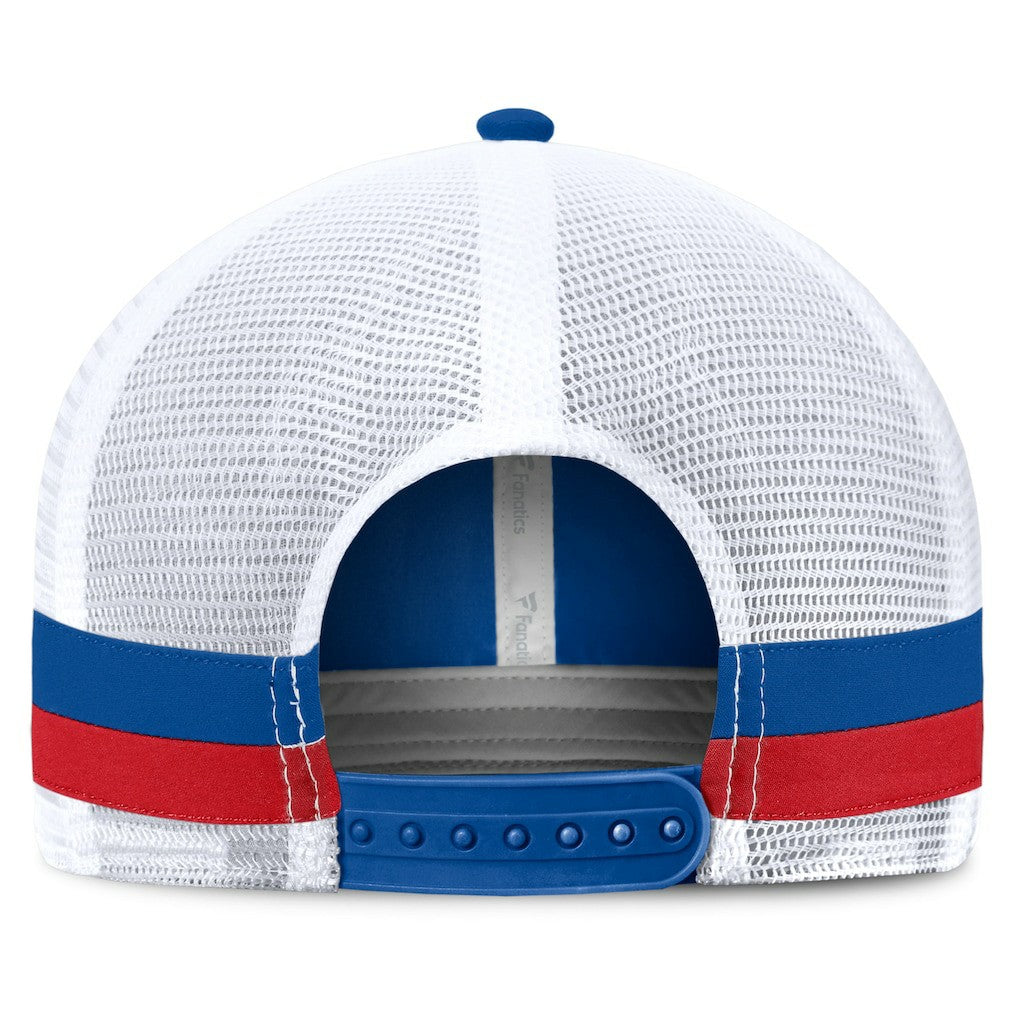 Buffalo Bills Fundamentals Side Stripe Trucker Adjustable Hat Royal/White - Fanatics