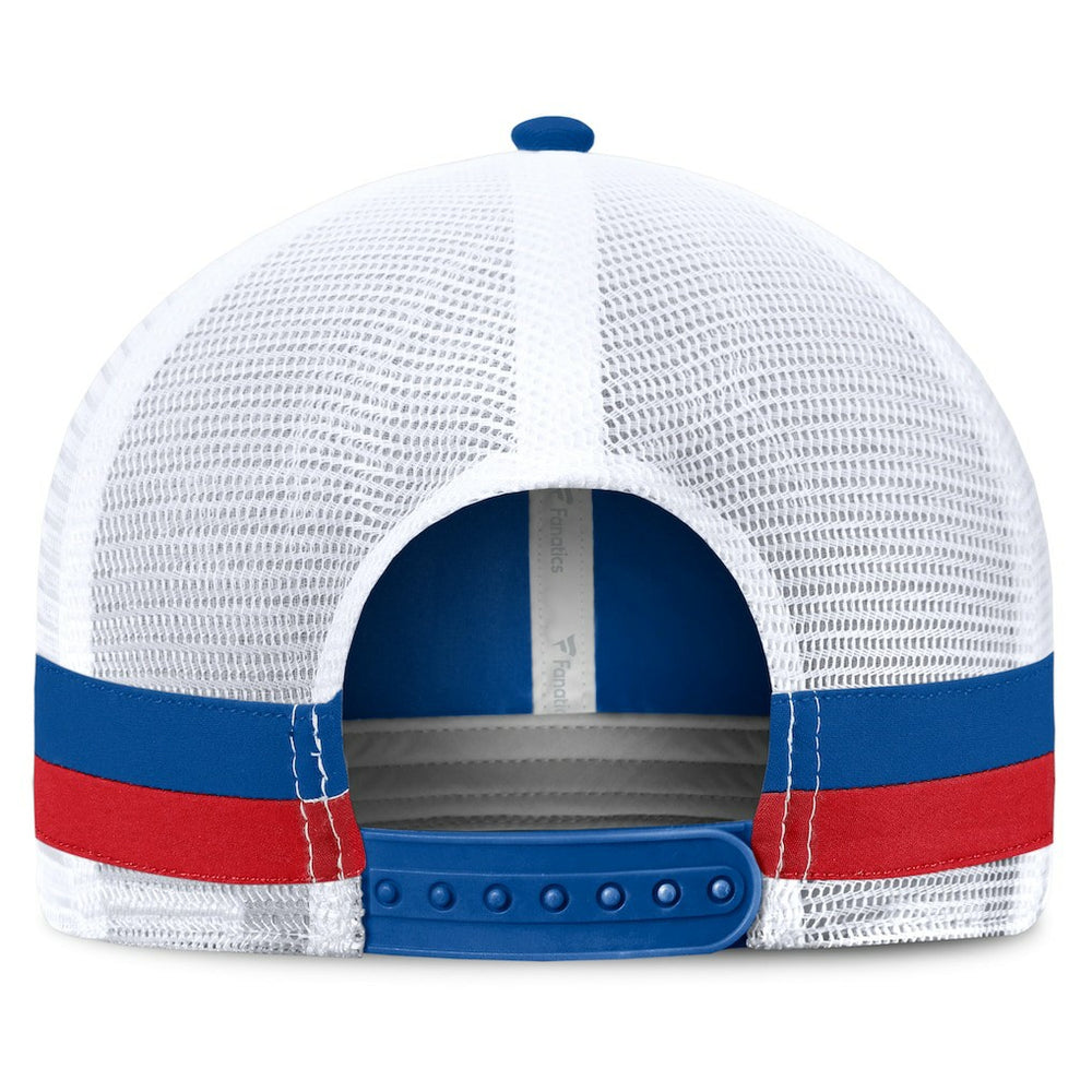 Buffalo Bills Fundamentals Side Stripe Trucker Adjustable Hat Royal/White - Fanatics