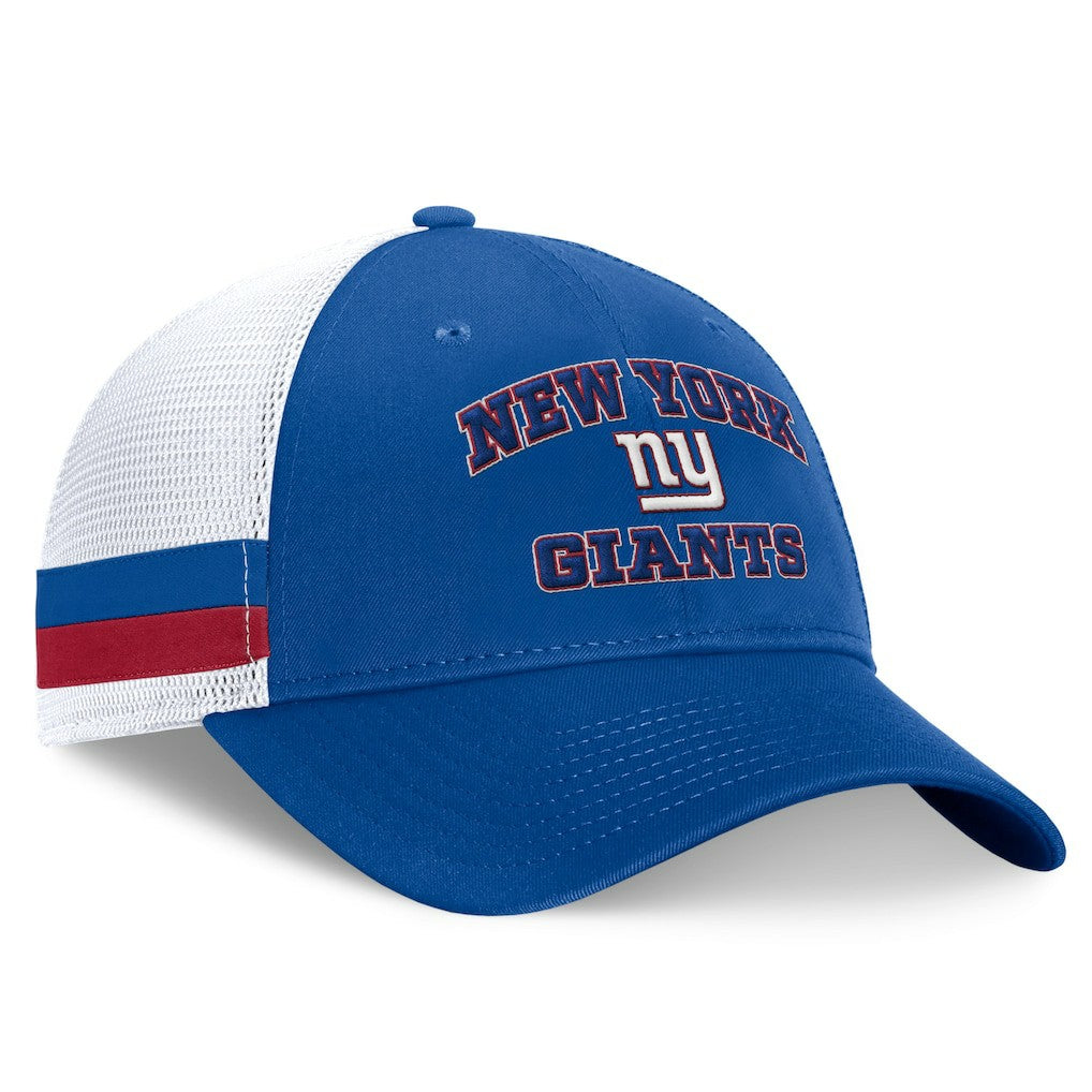 New York Giants Fundamentals Side Stripe Trucker Adjustable Hat Royal/White - Fanatics