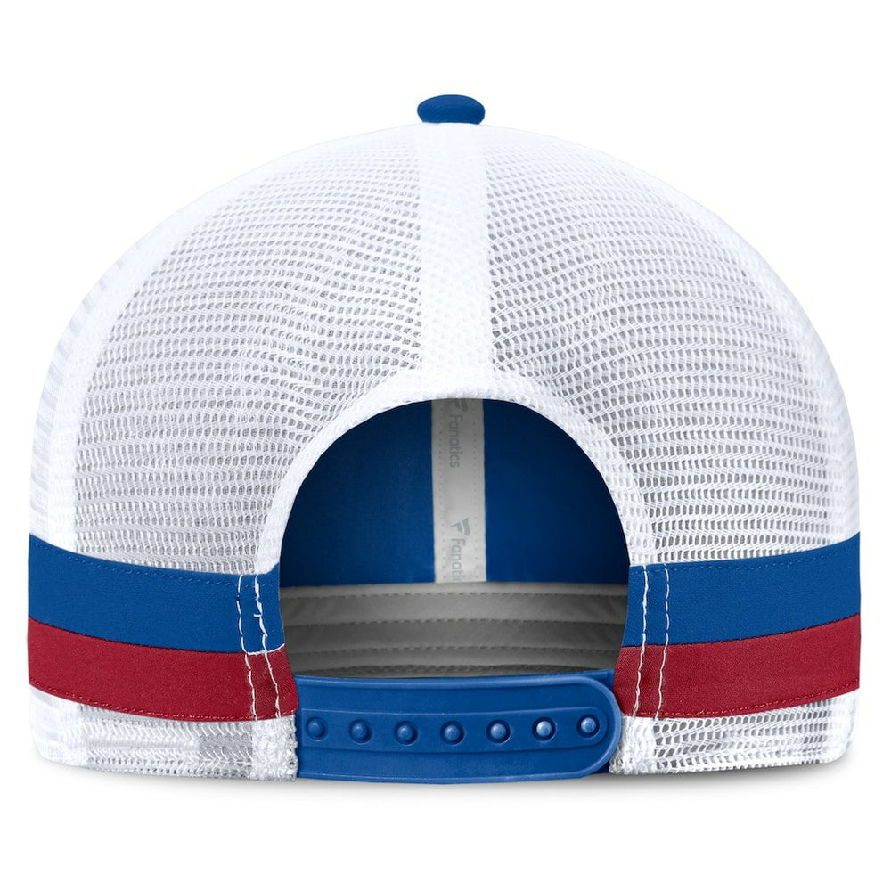 New York Giants Fundamentals Side Stripe Trucker Adjustable Hat Royal/White - Fanatics