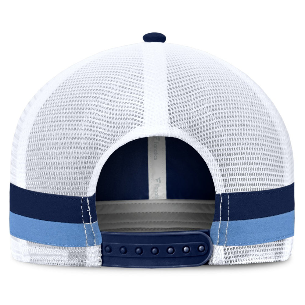 Tennessee Titans Fundamentals Side Stripe Trucker Adjustable Hat Navy/White - Fanatics