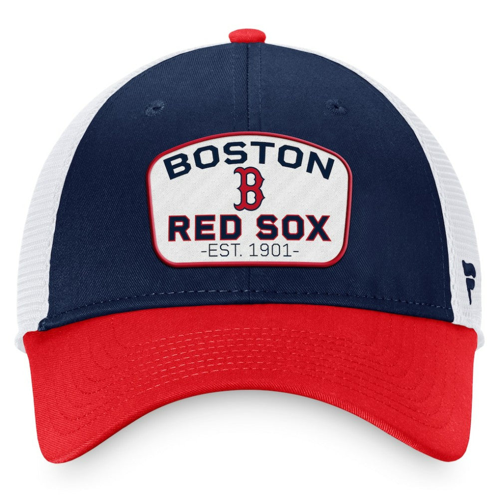 Boston Red Sox Fanatics Two-Tone Patch Trucker Adjustable Hat for sale