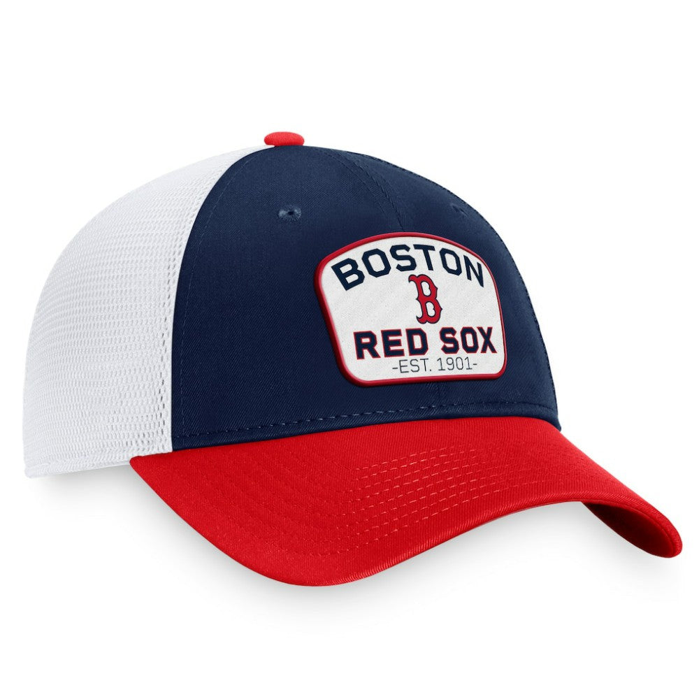 Boston Red Sox Fanatics Two-Tone Patch Trucker Adjustable Hat for sale