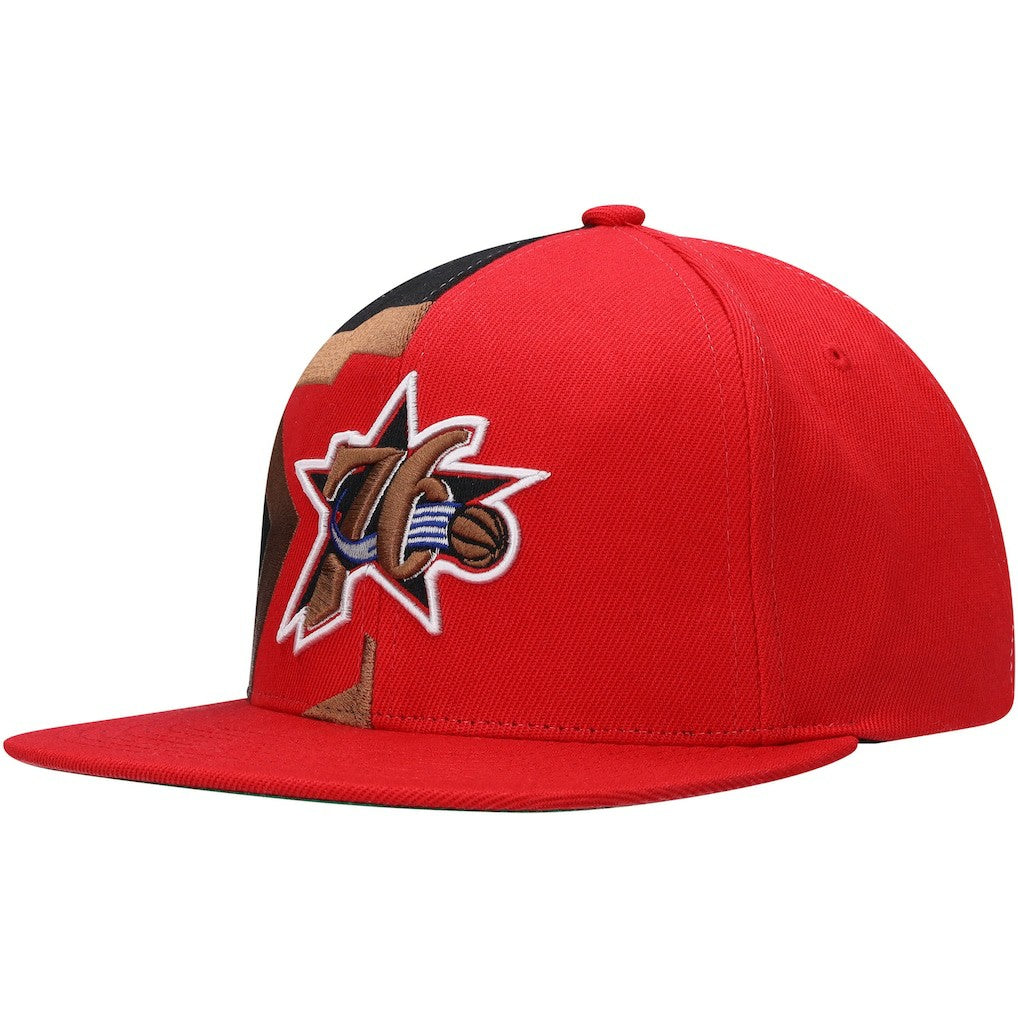 Mitchell & Ness - Philadelphia 76ers Hardwood Classics Retroline Snapback Hat - Red