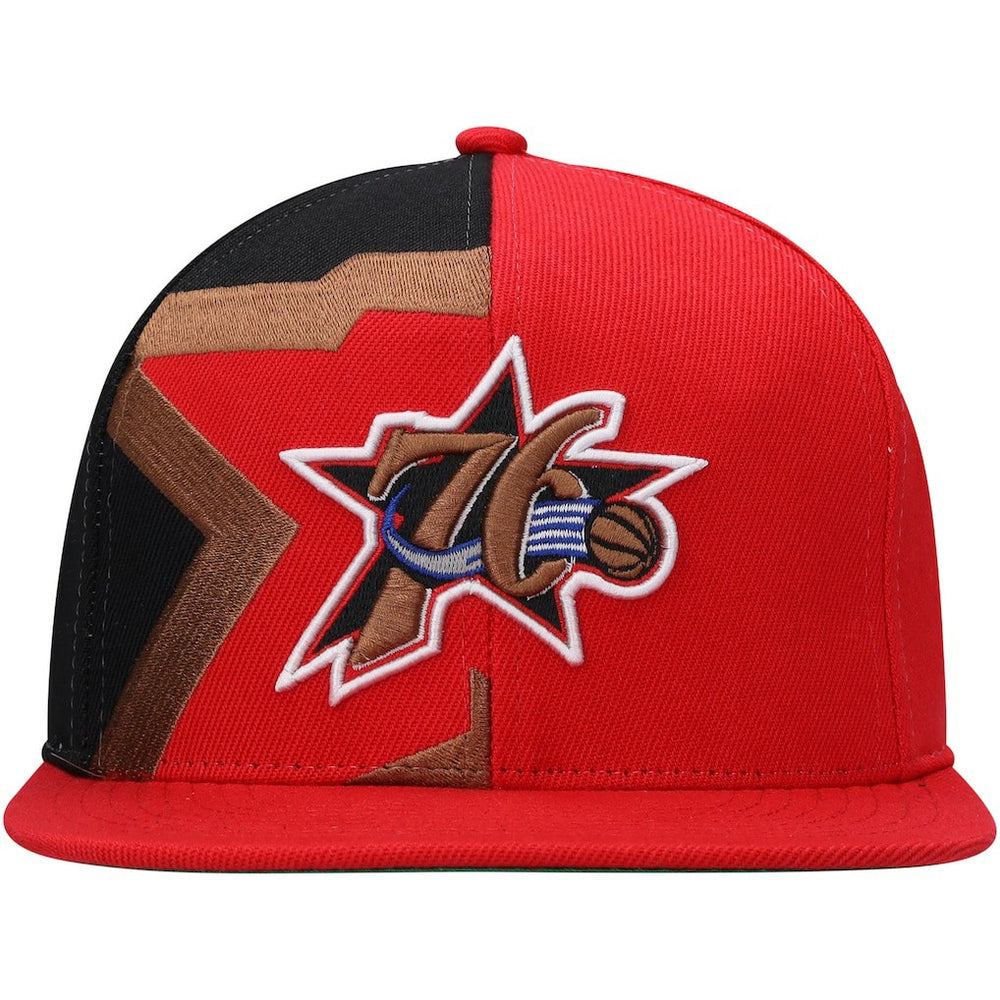 Mitchell & Ness - Philadelphia 76ers Hardwood Classics Retroline Snapback Hat - Red