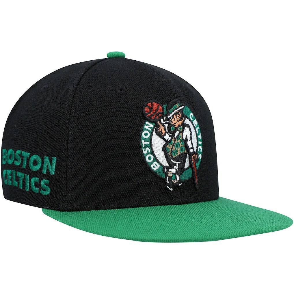 Mitchell & Ness - Boston Celtics Side Core 2.0 Snapback Hat - Black/Green