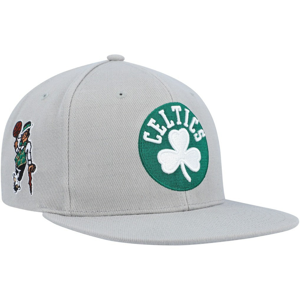 Mitchell & Ness - Boston Celtics Side Core 2.0 Snapback Hat - Gray