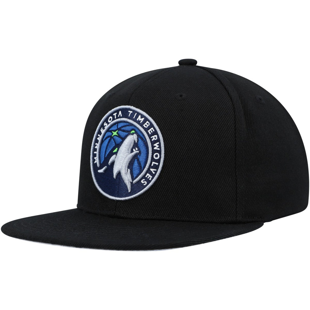 Mitchell & Ness - Minnesota Timberwolves Side Core 2.0 Snapback Hat - Black