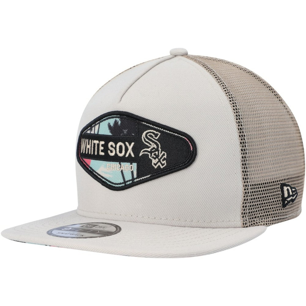 Chicago White Sox New Era Retro Beachin' Patch A-Frame Trucker 9FIFTY Snapback Hat discount