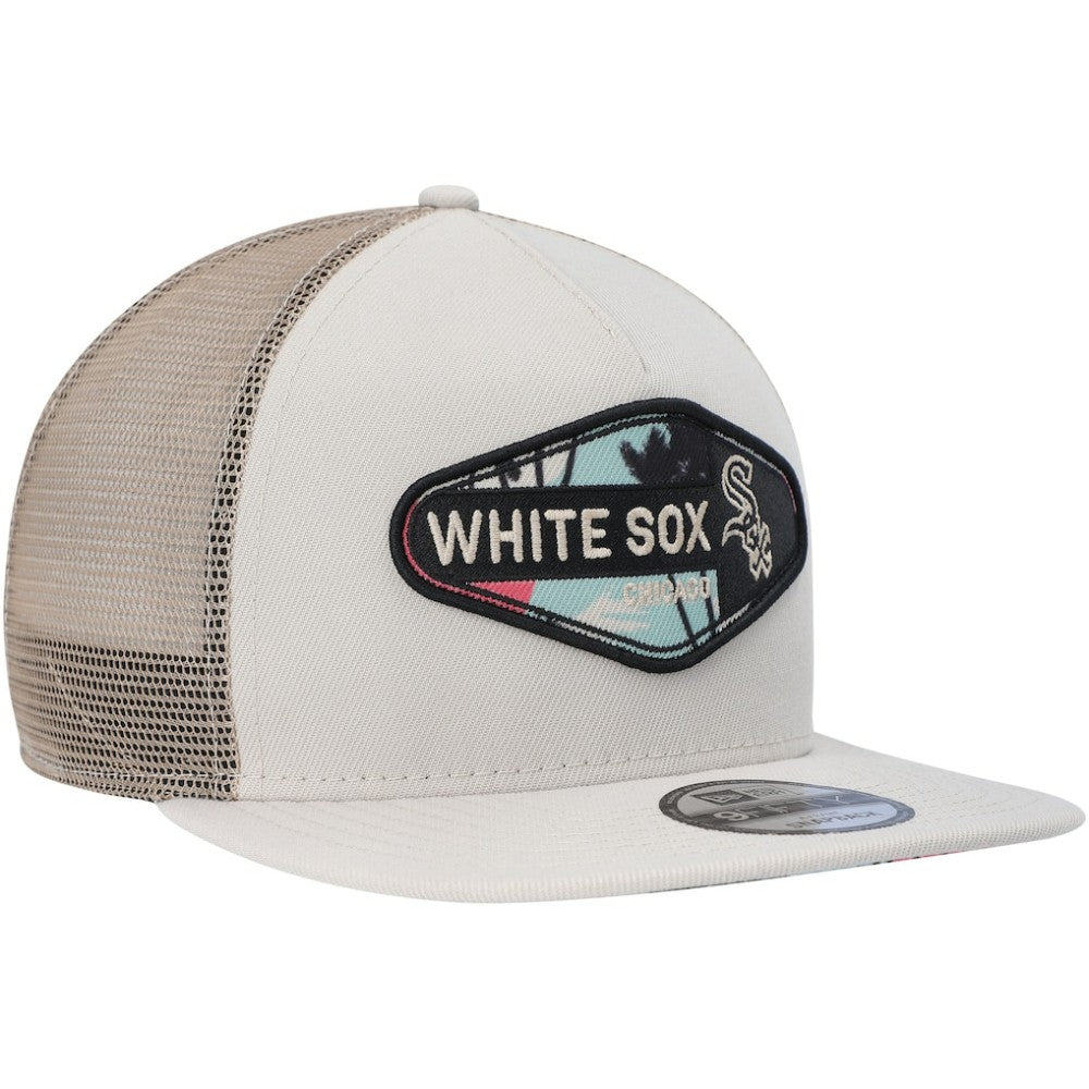 Chicago White Sox New Era Retro Beachin' Patch A-Frame Trucker 9FIFTY Snapback Hat discount