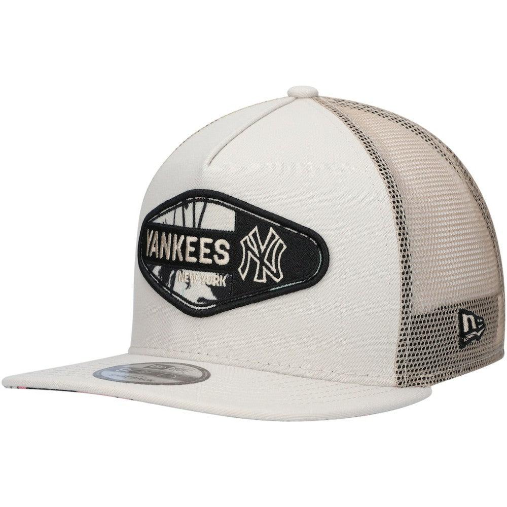 New York Yankees New Era Retro Beachin' Patch A-Frame Trucker 9FIFTY Snapback Hat Near Me