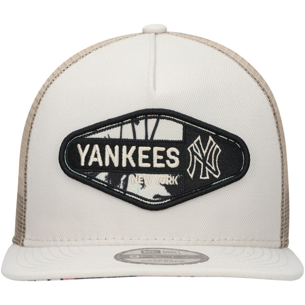 New York Yankees New Era Retro Beachin' Patch A-Frame Trucker 9FIFTY Snapback Hat Near Me