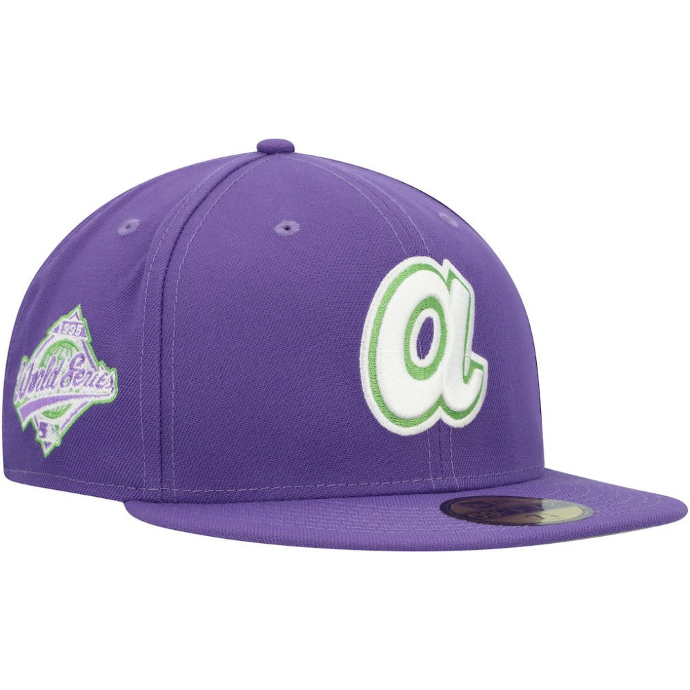 Atlanta Braves New Era Lime Side Patch 59FIFTY Fitted Hat discount