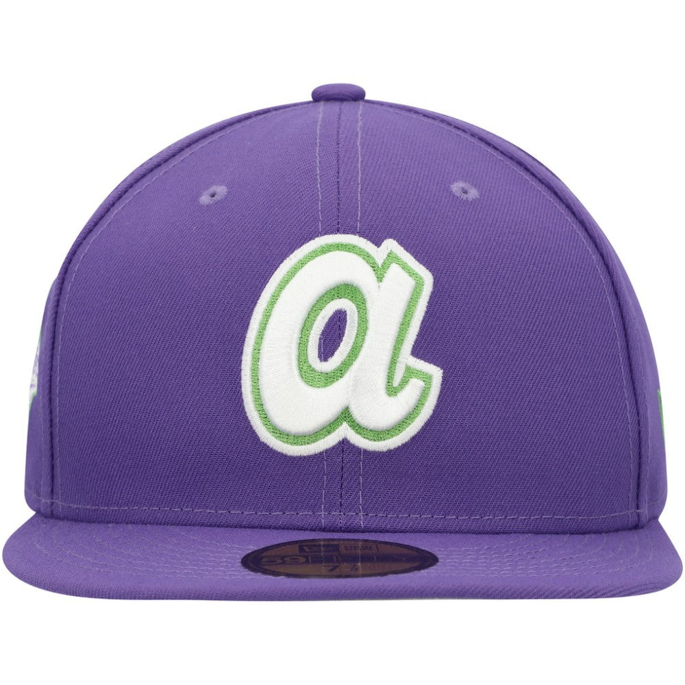 Atlanta Braves New Era Lime Side Patch 59FIFTY Fitted Hat discount