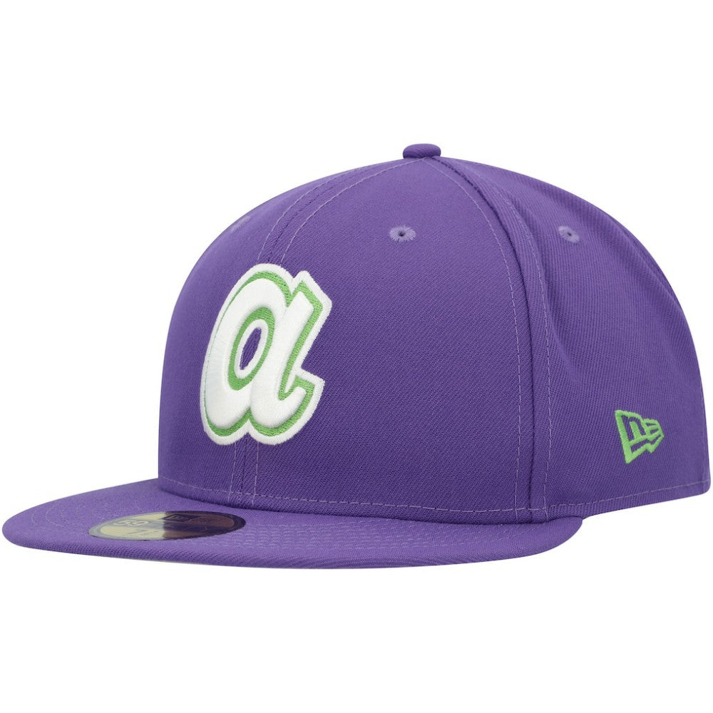 Atlanta Braves New Era Lime Side Patch 59FIFTY Fitted Hat discount