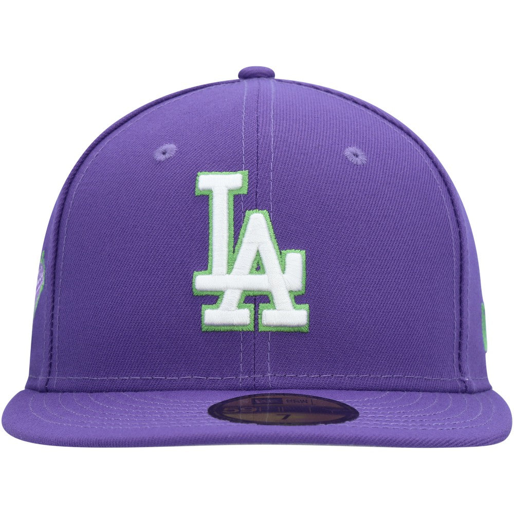 Los Angeles Dodgers New Era Lime Side Patch 59FIFTY Fitted Hat Lifestyle