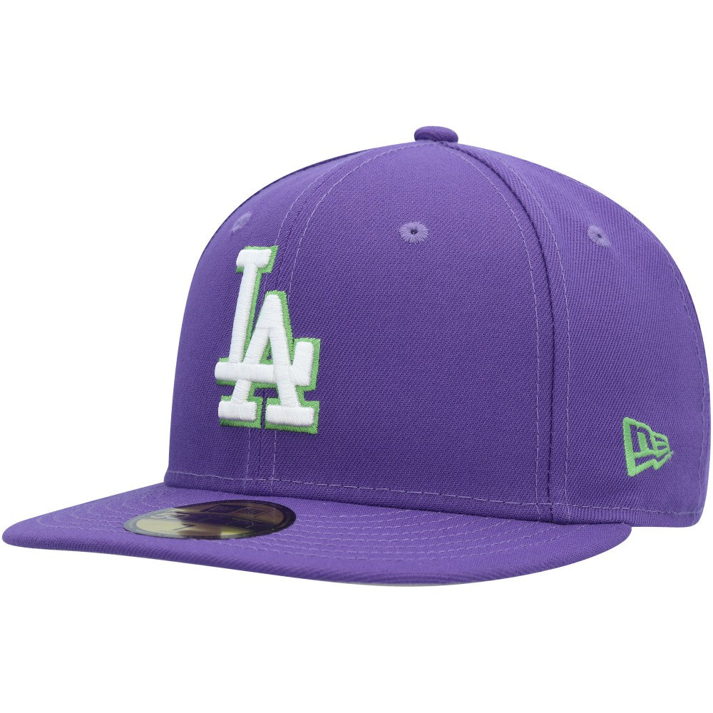 Los Angeles Dodgers New Era Lime Side Patch 59FIFTY Fitted Hat Lifestyle
