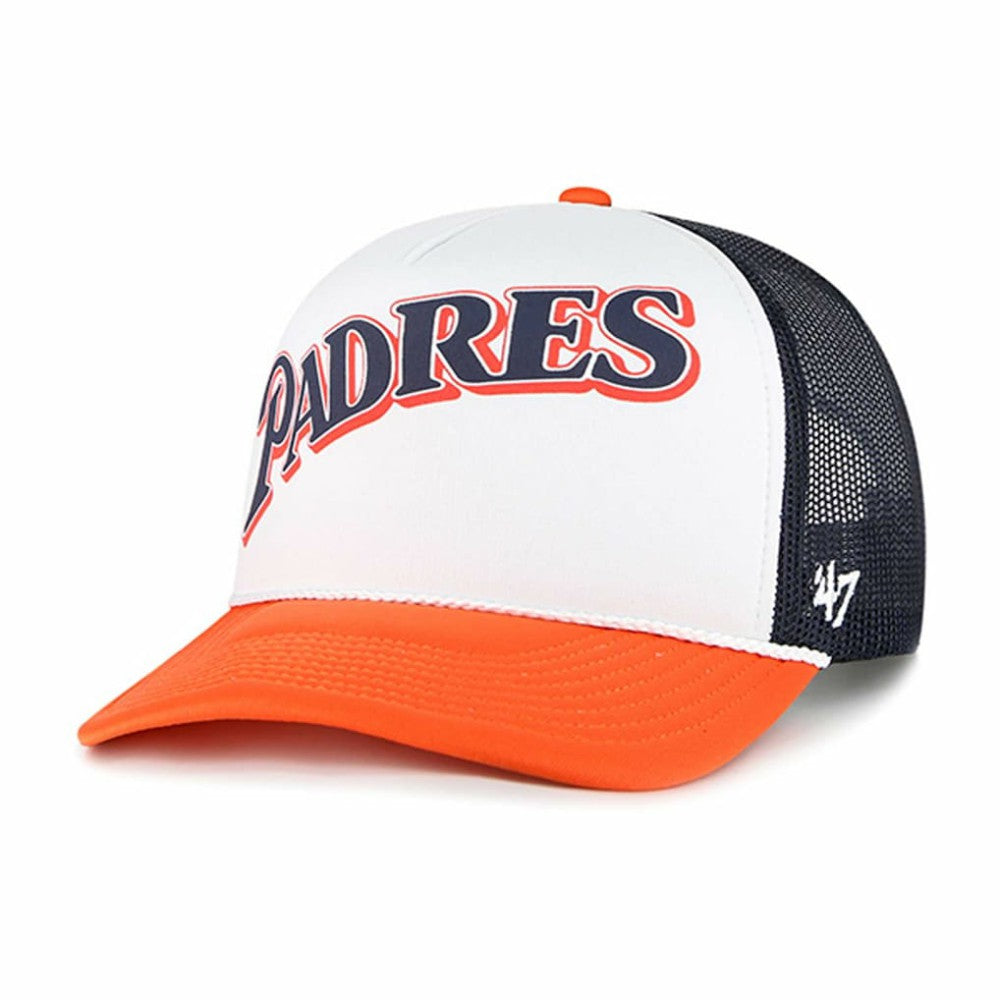 San Diego Padres '47 Foam Front Script Trucker Snapback Hat On Sale