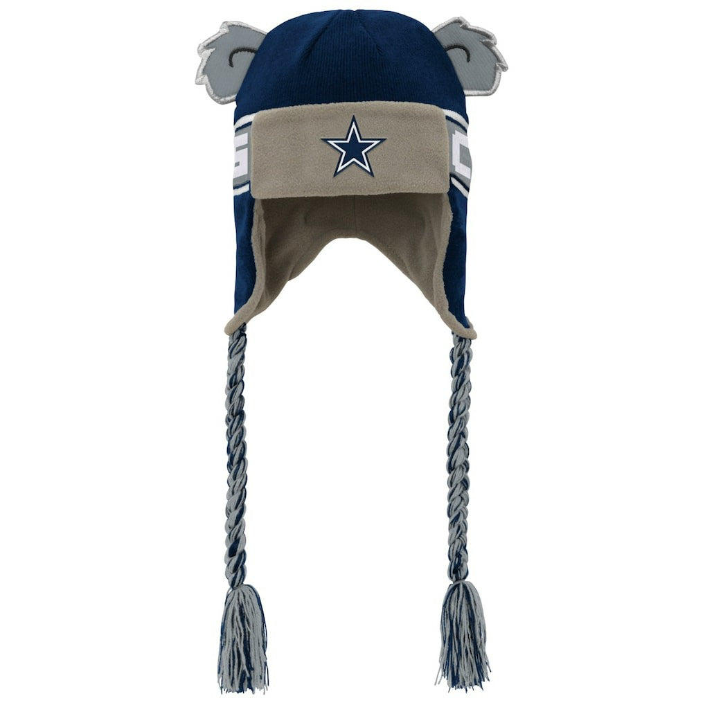 Dallas Cowboys Youth Wordmark Ears Trooper Knit Hat Navy - NFL