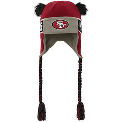 San Francisco 49ers Youth Wordmark Ears Trooper Knit Hat Scarlet - NFL