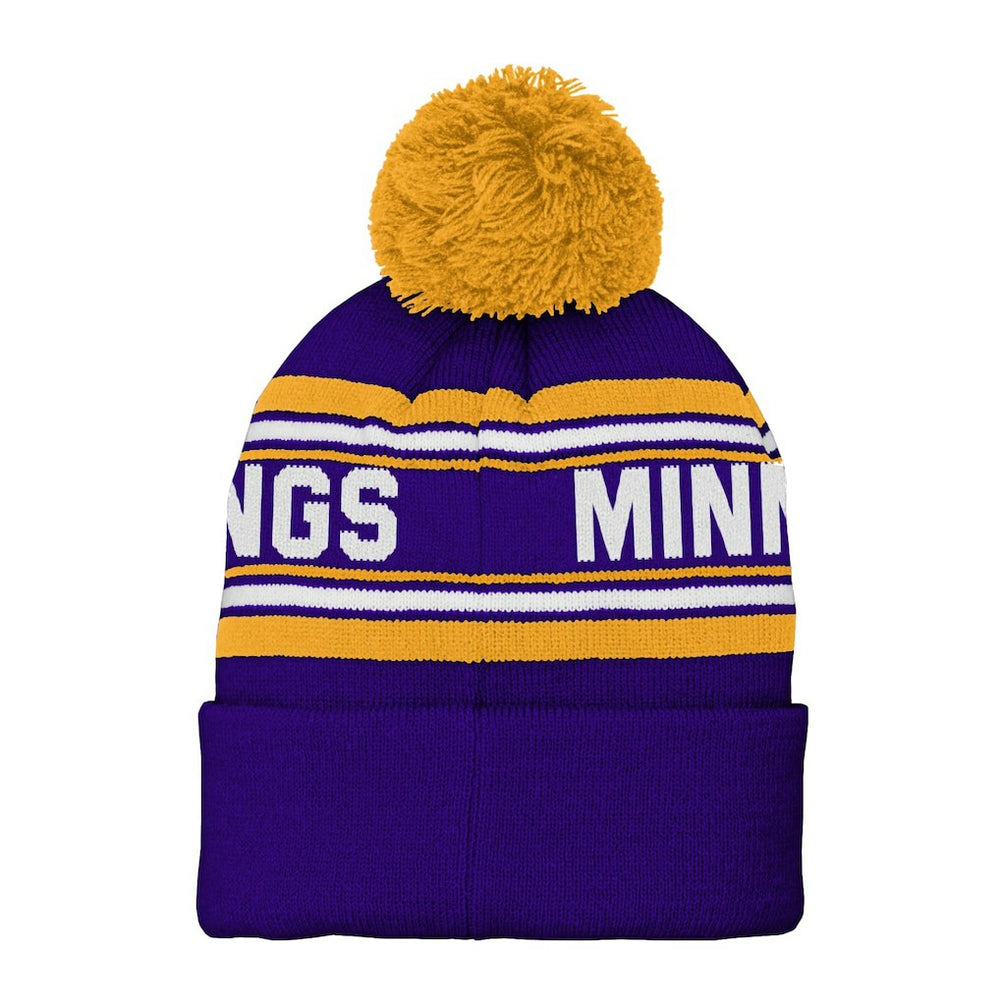 Minnesota Vikings Preschool Jacquard Cuffed Knit Hat with Pom Purple - NFL
