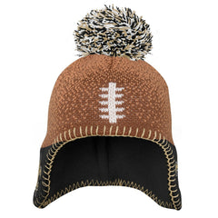 New Orleans Saints Preschool Football Head Knit Hat with Pom Brown - NFL