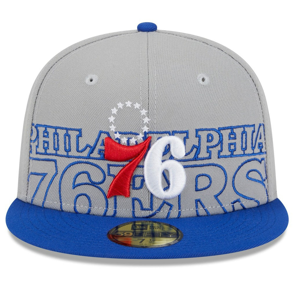 New Era - Philadelphia 76ers 2023 NBA Draft Two-Tone 59FIFTY Fitted Hat - Gray/Royal
