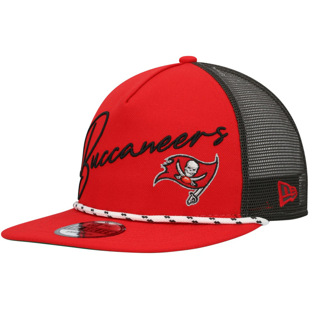 Tampa Bay Buccaneers New Era Script Logo Golfer 9FIFTY Snapback Hat Red - NFL