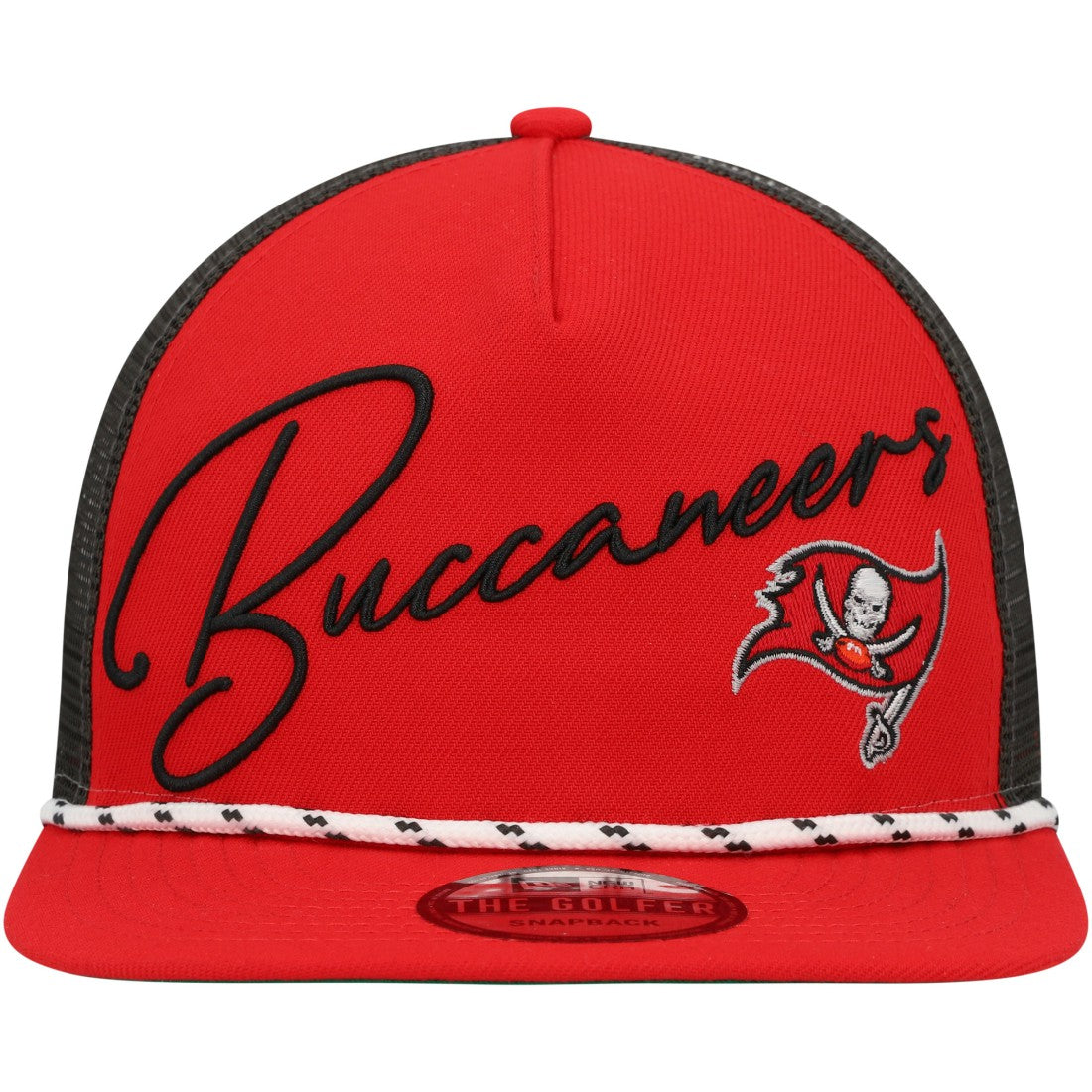 Tampa Bay Buccaneers New Era Script Logo Golfer 9FIFTY Snapback Hat Red - NFL