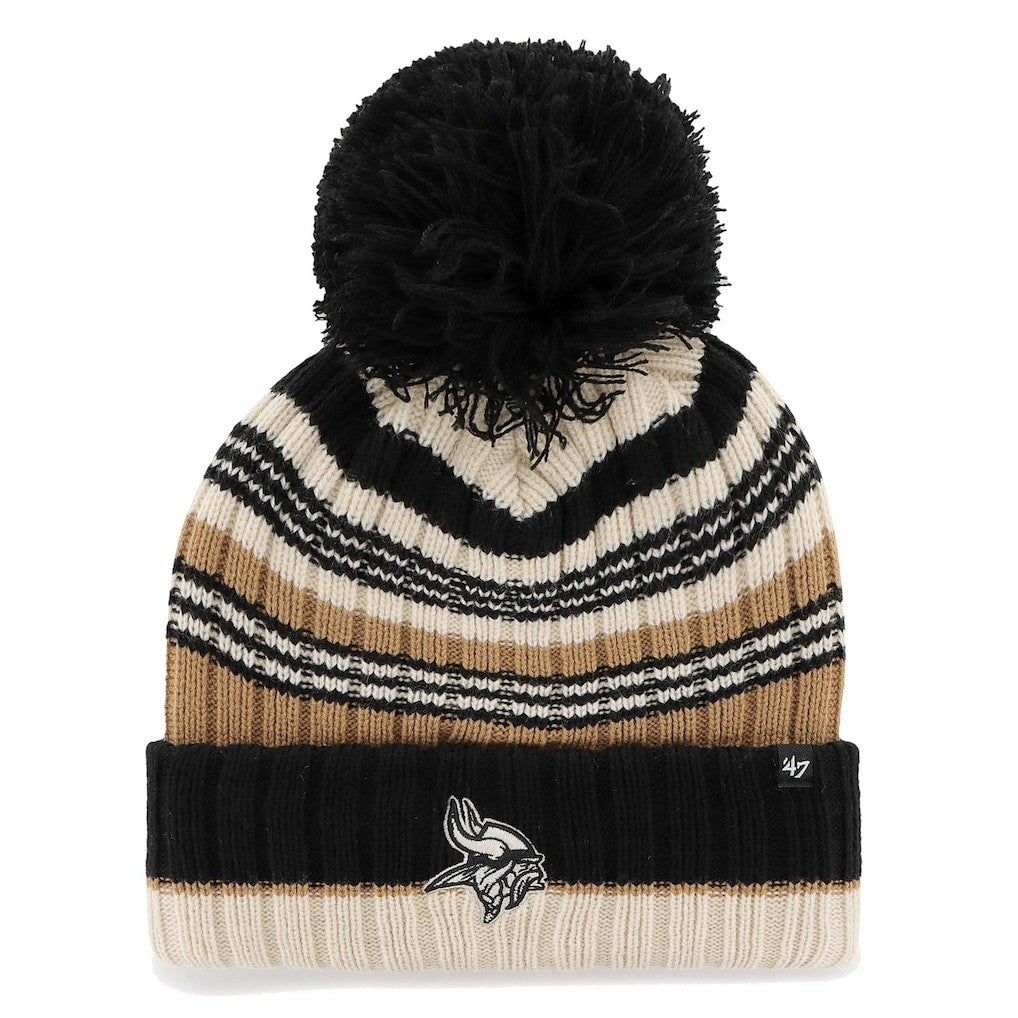 Minnesota Vikings '47 Women's Barista Cuffed Knit Hat with Pom Natural - 47 brand
