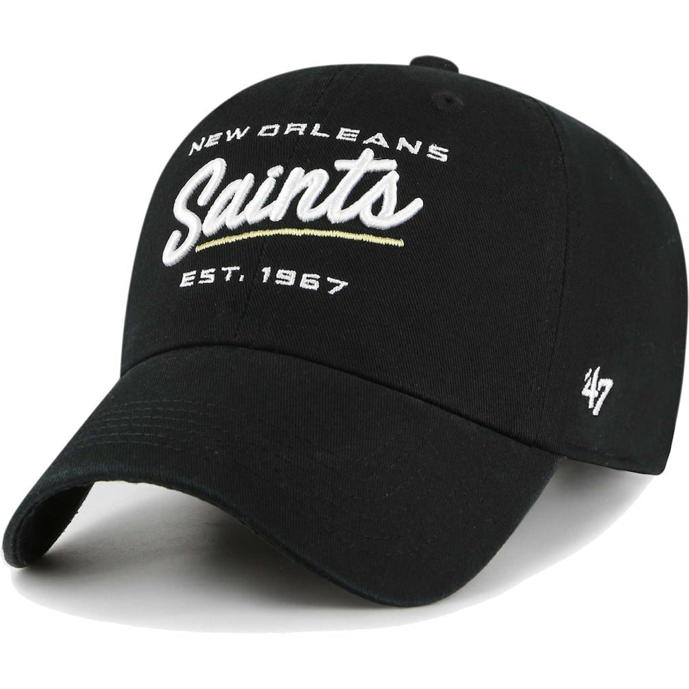 New Orleans Saints '47 Women's Sidney Clean Up Adjustable Hat Black - 47 brand