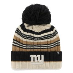 New York Giants '47 Women's Barista Cuffed Knit Hat with Pom Natural - 47 brand