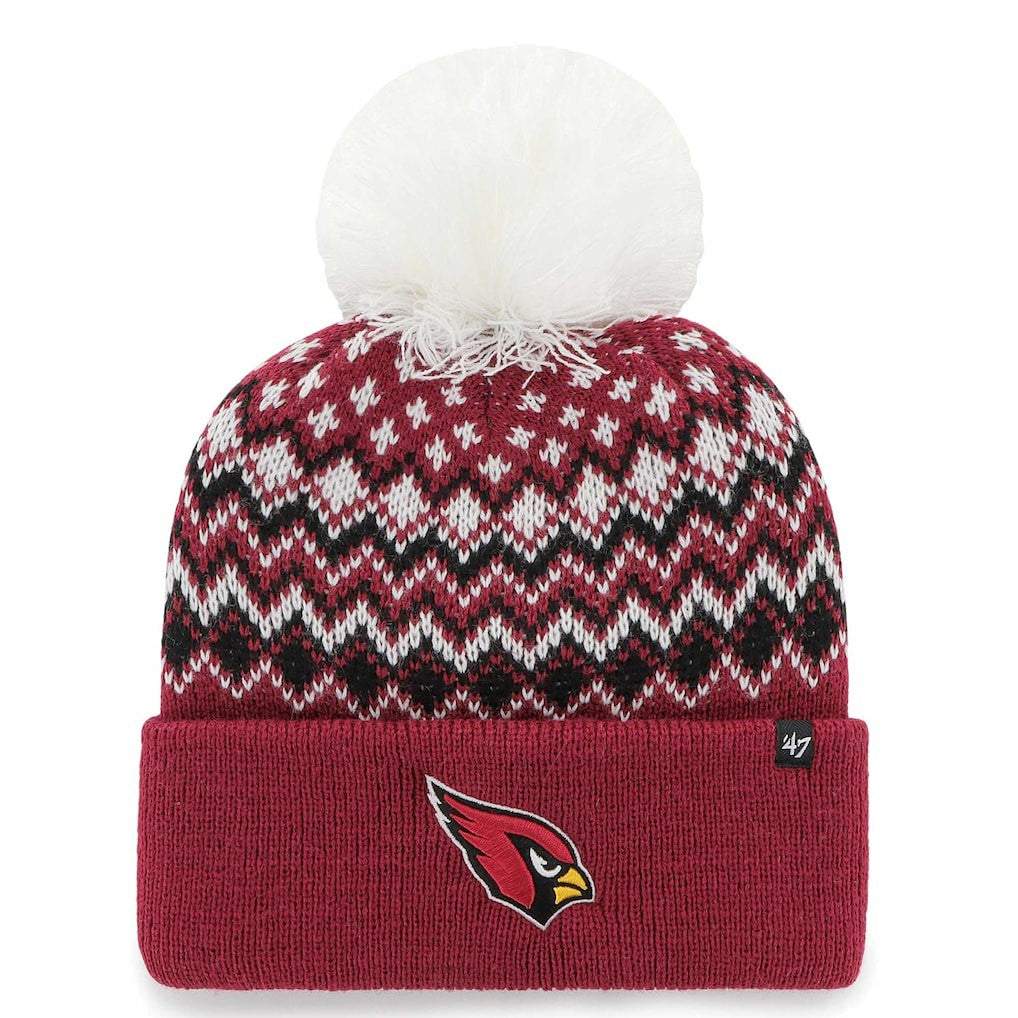 Arizona Cardinals '47 Women's Elsa Cuffed Knit Hat with Pom Cardinal - 47 brand