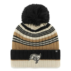 Tampa Bay Buccaneers '47 Women's Barista Cuffed Knit Hat with Pom Natural - 47 brand