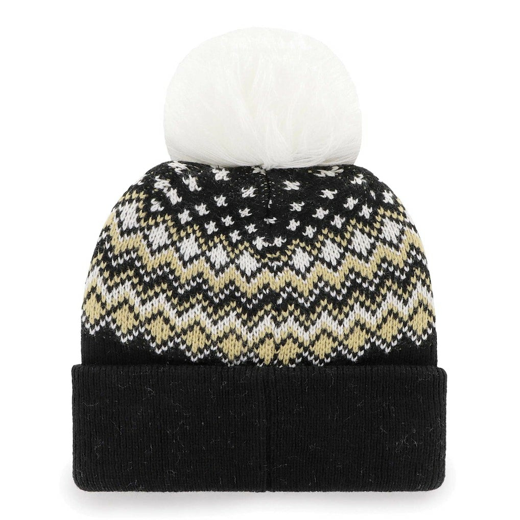 New Orleans Saints '47 Women's Elsa Cuffed Knit Hat with Pom Black - 47 brand