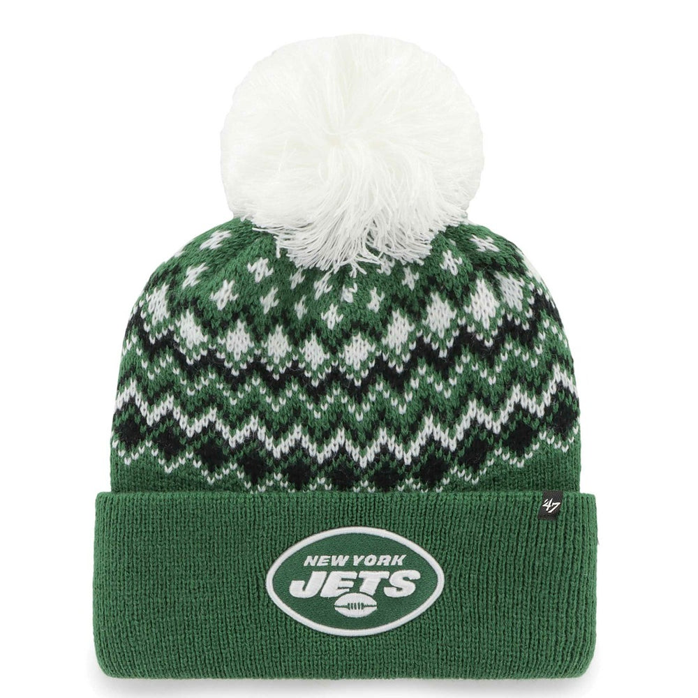 New York Jets '47 Women's Elsa Cuffed Knit Hat with Pom Green - 47 brand