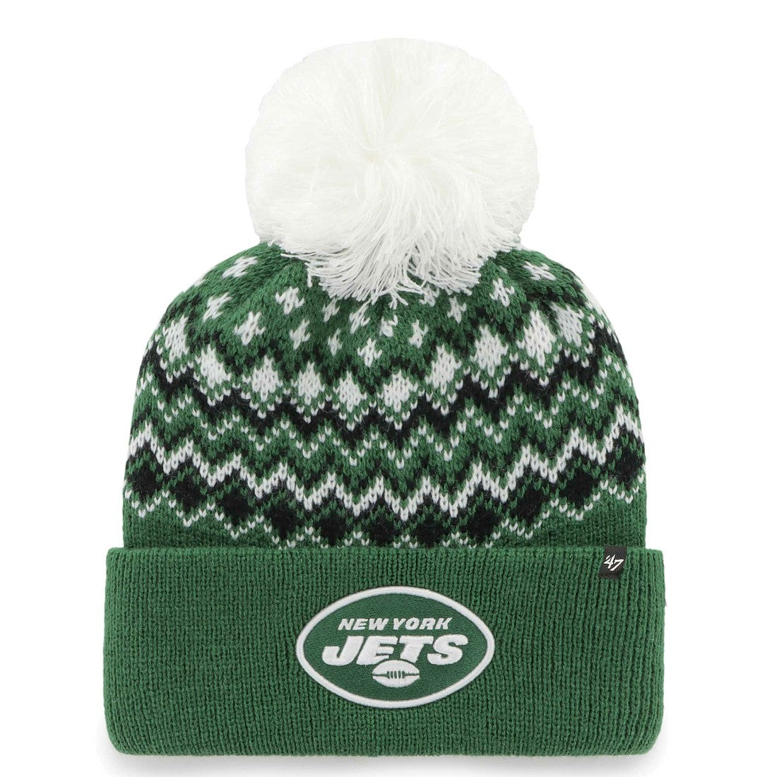 New York Jets '47 Women's Elsa Cuffed Knit Hat with Pom Green - 47 brand