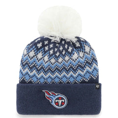 Tennessee Titans '47 Women's Elsa Cuffed Knit Hat with Pom Navy - 47 brand