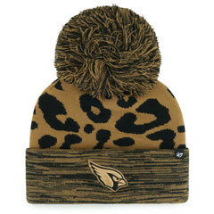 Arizona Cardinals '47 Women's Rosette Cuffed Knit Hat with Pom Brown - 47 brand