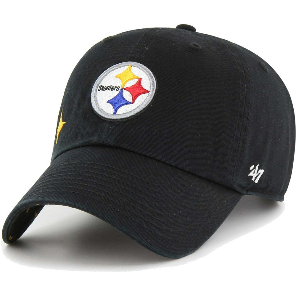 Pittsburgh Steelers '47 Women's Confetti Icon Clean Up Adjustable Hat Black - 47 brand